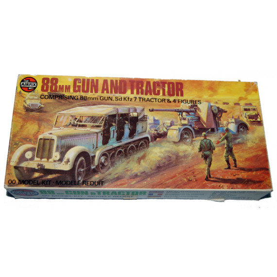 88mm Gun and Tractor Series 2 Model by Airfix (1975-76)