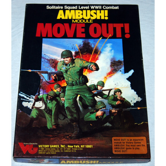 Ambush Expansion Module 1 -Solitaire Squad Level World War 2 Combat Board Game by Victory Games (1984)