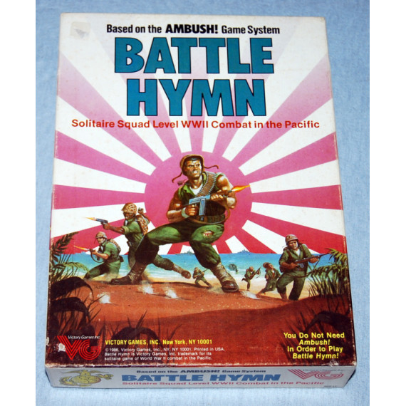 Battle Hymn  - Solitaire Squad Level WWII Combat in the Pacific by Victory Games (1986) Unplayed