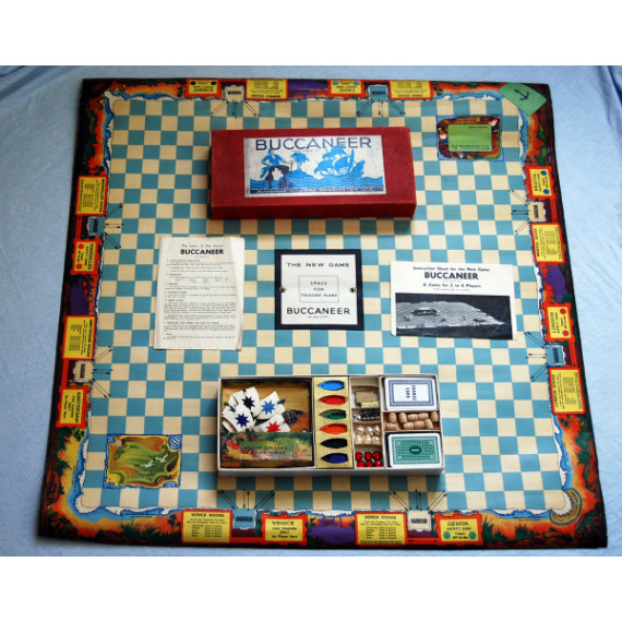 Buccaneer 1st Edition Board Game by John Waddingtons (1938)
