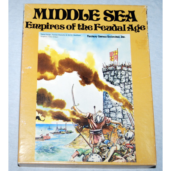 Middle Sea - Empires of the Feudal Age Board Game by Fantasy Games Unlimited (1979) Unplayed