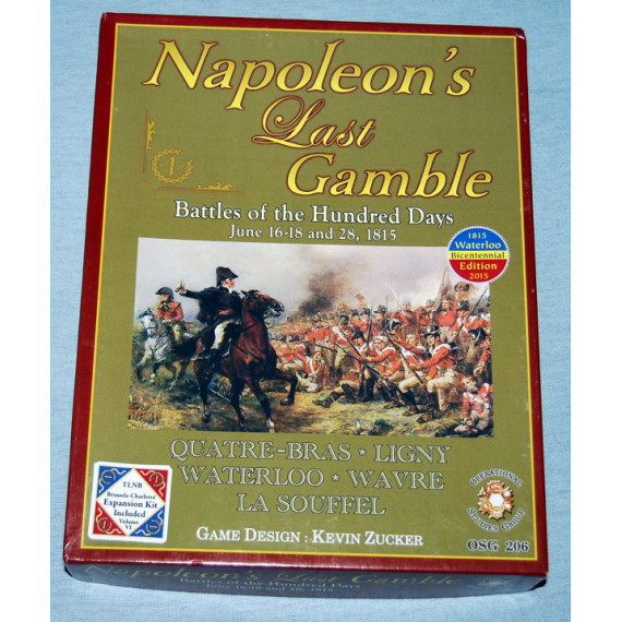Napoleons Last Gamble - Battles of the Hundred Days June 1815  plus Expansion Game by Operational Study Group (OSG) (2016) Unplayed