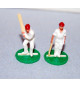 Subbuteo TC-A and TC-B Cricket Fielding Team with Batsmen - Standard Red  (1960's)