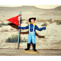 Timpo 1st Series 7th Cavalry Flag Bearer by Timpo (1970)