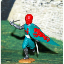 Timpo Medieval Knight - In Green and Red by Timpo (1960's)