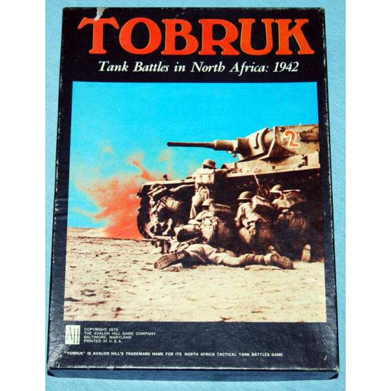 TOBRUK - Tank Battles in North Africa in 1942 Board Game by Avalon Hill (1975) Unplayed